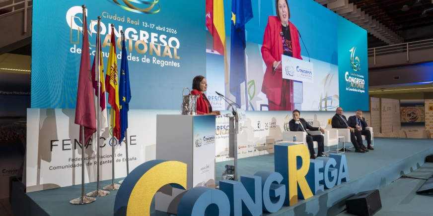 La secretaria de Estado, Begoña García Bernal, clausuró el 16 Congreso Nacional de Comunidades de Regantes de Ciudad Real